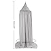 Jeteven Cotton Bed Canopy Bed Tent for Girls Bed, Play Tent Reading Nook Round Cotton Dome Curtains for Baby Kids Games House-Grey