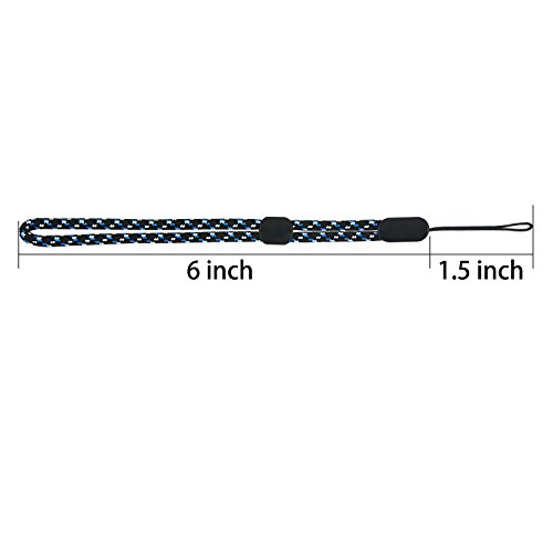 Rancco Wrist Strap Adjustable Hand Lanyard, 7.5 inch Nylon Wrist Strap Hand Lanyard for Gopro/ Cell Phone/ Purse/ keychain/ ipod/ PSP/ Wii/ USB Drives etc (2 Pcs)