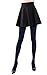 HeyUU Women's 80 Denier Soft Opaque Tights, High Waist Solid Color Footed Pantyhose 20+ Colors (6 Pairs-Black/Dark Blue/Burgundy/Red/Mustard/Royal Blue)