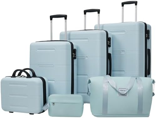 Amazon.com | Merax Luggage Sets 3 Piece,Front Open PC Hardshell