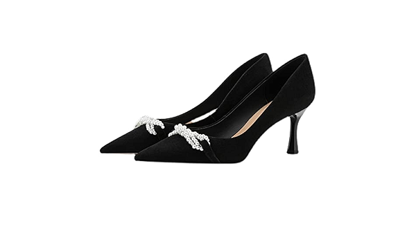 Amazon.com: OACPCAO Tacones negros para mujer, zapatos de boda con perlas  para novia, tacones altos puntiagudos, zapatos de tacón para fiesta, Multi,  5.5 : Ropa, Zapatos y Joyería