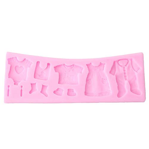 Binglinghua Lovely Baby Clothes Silicone Fondant Mold 3D Cupcake Chocolate Candy Pastry Mold Wedding Cake Decorating Tools