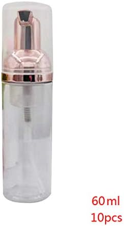 Boburyl 10pcs Plastic Foamer Pump Bottle Refillable Empty Cosmetic Bottle Foam Pump Bottle Empty Cleanser Soap Dispenser Foam Container 60ml Transparent & 60ml