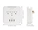 Multi Outlet Wall Mount Adapter Surge Protector with 3 High-Speed USB Charging Ports(3.1A), OviiTech Wall-Mountable Design with 3 AC Outlets