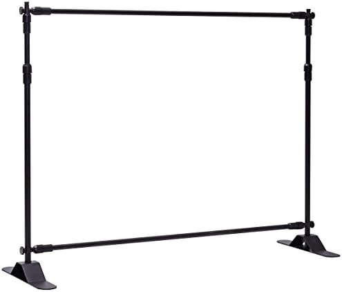 8'x8' Banner Stand Adjustable Telescopic Backdrop Display Trade Show Booth Wall