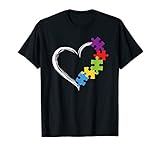 Love Ribbon Heart Puzzle Autism Awareness Gift Shirt