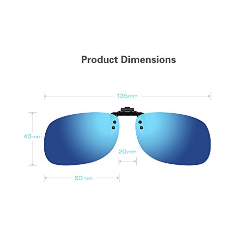 Clip-on Sunglasses, Besgoods Polarized Flip up Clip on Prescription Sunglasses Sports Driving Outdoor