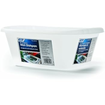 Camco Mini Dish Wash Pan - Perfect for RV Sinks, Marine Sinks, Compact Kitchen Sinks, Camping and Outdoors - White (43516)