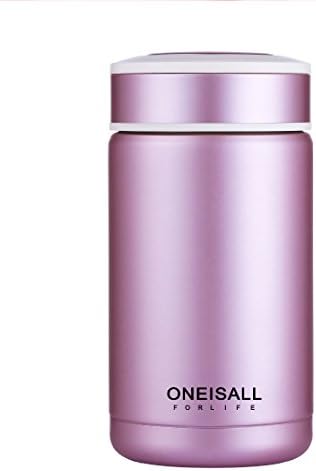 ONEISALL GYBL472 400ML Girls Gift Thermos Cup Insulated Stainless Steel Thermos Mug, Vacuum Flask Coffee Wine Tumbler, 300G (Rose Gold)