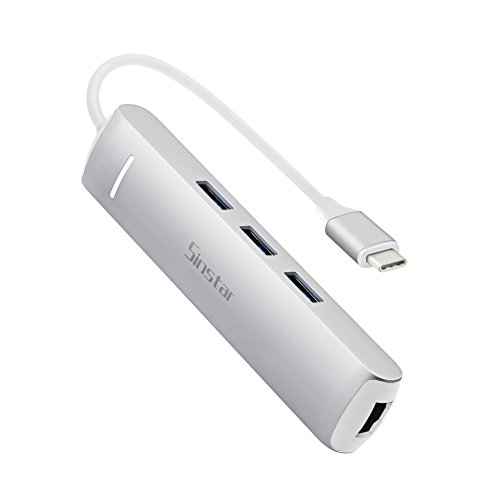 image for Sinstar 6 in 1 Multi-Port Type C Adapter USB-C Pro Hub with HDMI 4K@30