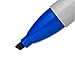 SHARPIE Permanent Markers, Broad, Chisel Tip, 12-Pack, Blue (38203)