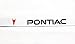 Pontiac 2X Lanyards Black and White 1 inch x 22 inch Key Chain ID Badge Card Holder Hanger