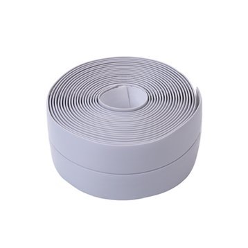 Lautechco 3.2M Kitchen Corner Line Waterproof Tape Affixed To Corner Mildew Moisture Mold Seams Protector Bumper Strip Waterproof (Gray)