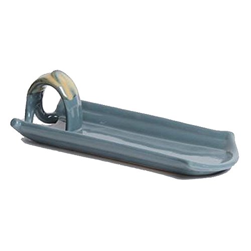 Cottage Creek Butter Dish Ceramic 8 Ounce Butter Dish/Butter Serving Tray [Light Blue] - Thumbnail 5