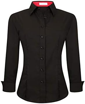 YCOOL Womens Button Down Shirts Long Sleeve Regular Fit Cotton Casual Blouse Top