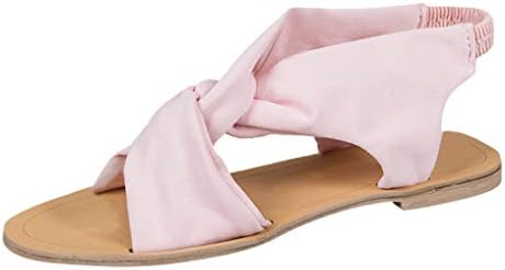 DAYSEVENTH Causal Walking Beach Peep Toe Flat, Women's Fashion Casual Peep Toe Open Toe Beach Sandals Slip On Flat with Shoes