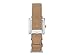 Anne Klein Women's AK/2939SVTN Swarovski Crystal Accented Silver-Tone and Tan Leather Strap Watch