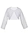 Faux Fur Long Sleeve Bolero Jacket Shrug Pink White Ivory Black Infant to Girls