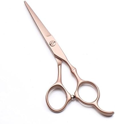 C9030 5.5'' / 6" Cutting Shears Japan 440C Customized Logo Professional Human Hair Scissors Hairdressing Thinning Shears Salon Barbers Styling Tool (6'' Cutting Shears, Rose Gold)