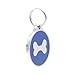 PetTouchID Smart Pet ID Tag, QR Code, NFC Scan, Online Pet Page, GPS Location (BONES) (Blue (Bone))