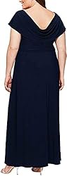 Alex Evenings Women's Size Long Cowl Neck A-Line