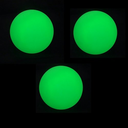 Cascade Juggling 3 x Pro LED Juggling Balls Set Bag - 70mm Quality Glow Juggling Ball Set (Green)