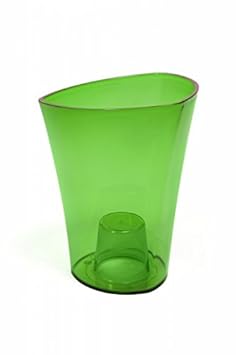 Lamela Wenus Blumentopf 20 x 14.5H cm grün transparent