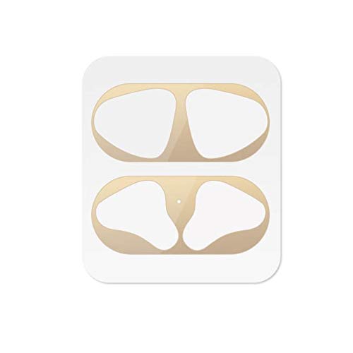 StyleDesign Dust protection sticker compatible with Apple AirPods – metal dust protection sticker skins in gold.