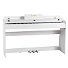 LAGRIMA M-309 Digital Piano Elektronisches Klavier 88 Tasten mit 3 Pedale Adapter & USB/MIDI Minimalismus Weiß