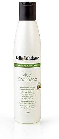 Real Hair Wigs Care Set Shampoo 200 ml + Balm 200 ml Dening Hair Belle Madame for Real Hair Wigs Hair Extensions, Bondings, Toupees - Image 3