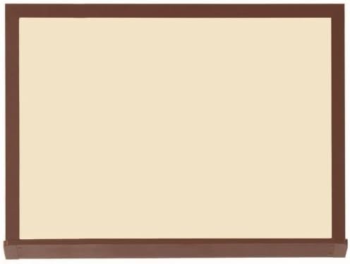 Architectural High Performance Magnetic Wall Mounted Whiteboard Surface Color: Low Gloss White V2, Size: 3' H x 4' W, Frame Finish: Walnut Wood Grain