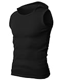 H2H Mens Cotton Sleeveless T-shirts Tank Top with Various Colors BLACK M (JPSK05)