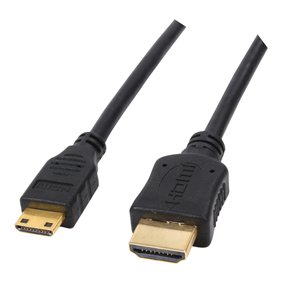 World of Data 3m HDMI to Mini HDMI Cable - Copper Wire OFC Full HD Audio & Video 24k Gold Plated