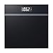 RIVIO Bathroom Weight Scale Digital Scale High Precision Scales for Body Weight with Step on Technology and Large LCD Backlit Display, 6mm Tempered Glass, 440 pounds (Black)