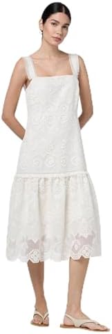 vince camuto crochet dress Vince Camuto Lace Crocheted Dress Navy And Tan Women's Size 4 Lined Short  sleeve