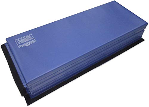 gymmatsdirect 5'x10'x2 Super Large Gymnastics Exercise Tumbling Mat, 5 Panels Folding Gym mats, Blue