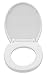 LDR 050 1020WT-SC Slow Closing Plastic Toilet Seat for Round Toilets Solid White