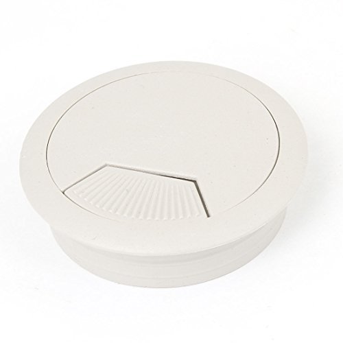 Water & Wood Computer Desk Gray Plastic Rotation Open Grommet Cable Hole Cover 53mm