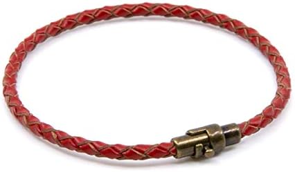 Lobo Verde Handmade Single Wrap Braided Leather Bracelet with Magnetic Copper Clasp