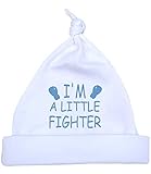 BabyPrem Preemie Baby Hat Little Fighter Boy Girl Clothes 1.5-7.5lb Blue P1
