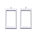 10pcs 40.4x21.5mm Rectangular Framework Open Back Pendant,zinc Alloy Accessories,Resin Mould,Silver Plated