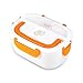 VECH Electric Lunch Box - 110v Heated Lunch Box - Electric Heating Lunch Box Food Heater Warming Bento Box for Home & Office Use (Orange)