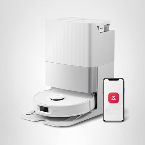 Roborock Qrevo Edge S5A Robot Aspirador y Trapeador, 18.500Pa, Cero Enredos, Cepillo Principal DuoDivide, Cepillo Lateral FlexiArm, Lavado y Autolimpieza de Trapeador con Agua Caliente, Secado con Aire Caliente, Autovaciante, Blanco