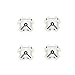 Demon Wedge Snowboard Wall Mounts White Combo Pack (2 Pairs-Hangs 2 Snowboards)