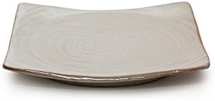 Kwangjuyo Casual Line Round Square Small Plate_Oatmeal