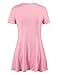 Made By Johnny MBJ WT769 Womens V Neck Trapeze Tunic XXXL Pink