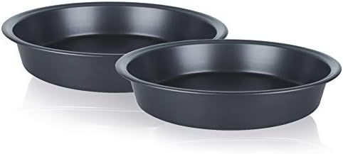 CENZ Nonstick Round Cake Pan Set,Carbon Steel Pizza Pie Baking Pans-9 Inch, 2 Pack