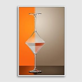 Framed Canvas Wall Art Wine Glass Canvas Prints Home Artwork Decoration for Living Room,Bedroom - 16x24 inches