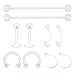 D.Bella Clear Cartilage Earring Industrial Barbells Retainer Clear Acrylic Industrial Rook Daith Helix Cartilage Tragus Earring Retainer