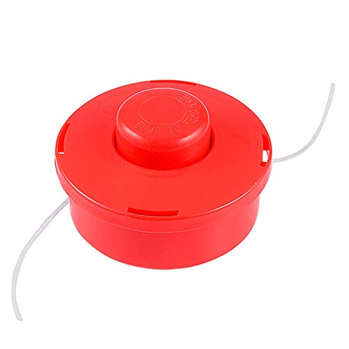 Thread spool with automatic tip double thread head trimmer head mowing head nylon line reel grass cutter accessories replacement spool for petrol brush cutter - red
